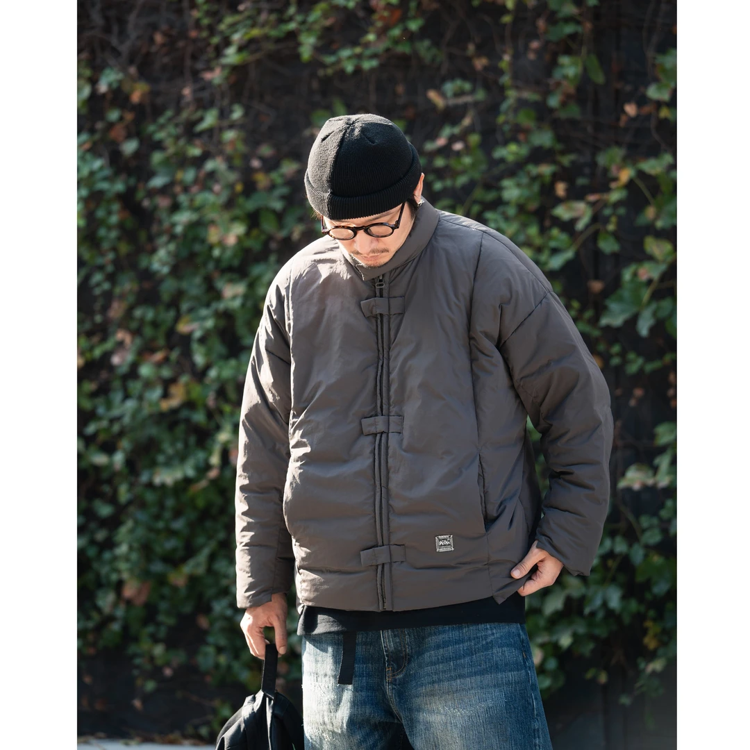 【中式唐装/90绒/羽绒服】日潮 多口袋工装百搭羽绒外套同款宽松