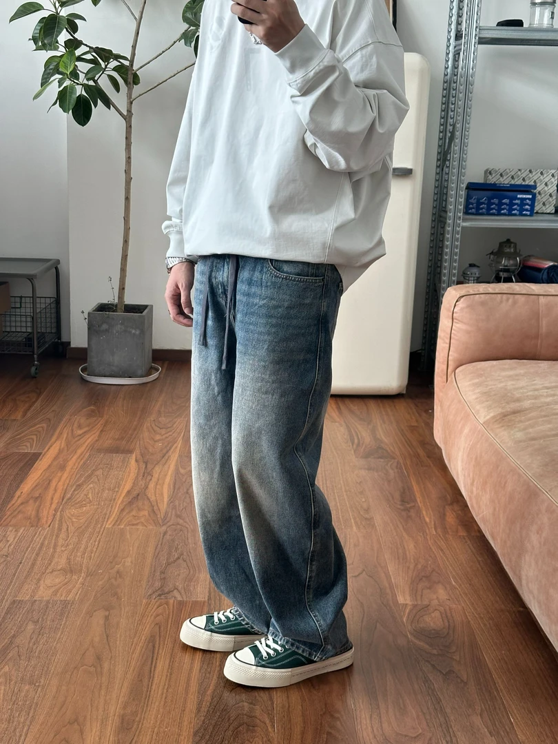 【牛仔-弯刀裤】日潮  Cityboy 复古百搭潮牌休闲裤牛仔裤