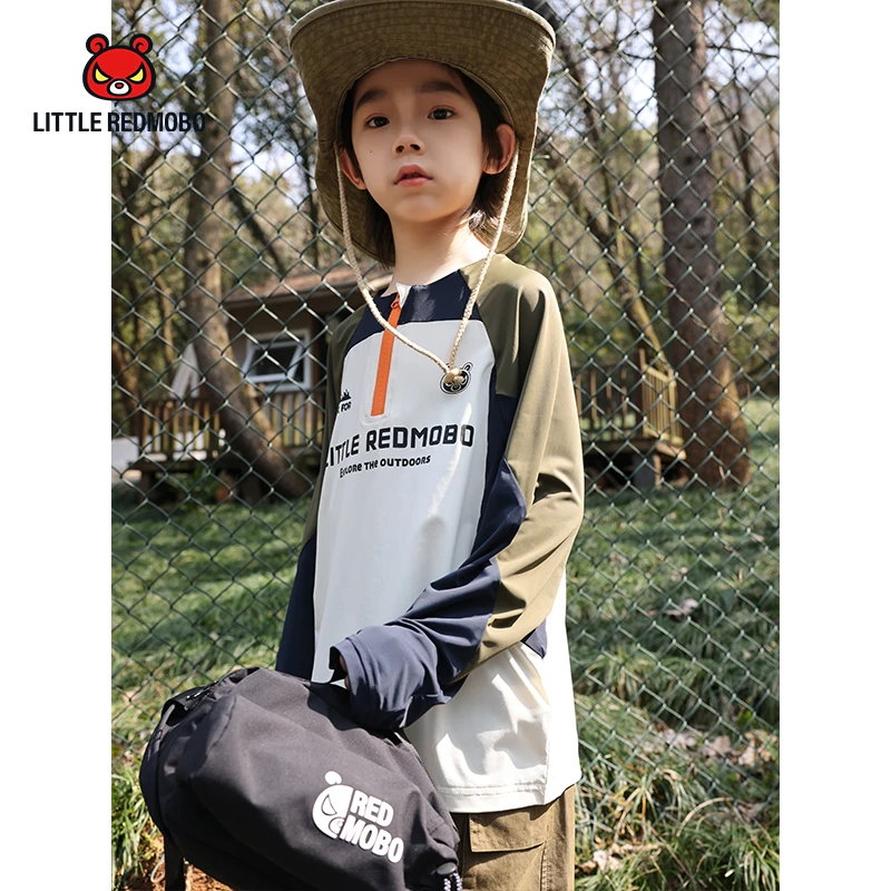 【魔霸专属】50半拉链T恤卡通潮酷夏季中大童儿童童装T恤 XY-MB405