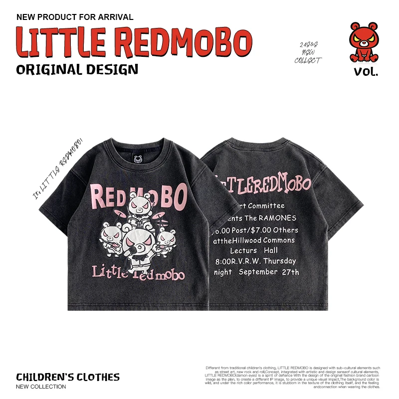 【魔霸专属】夏季水洗卡通百搭休闲亲子童装T恤 XY-MB091