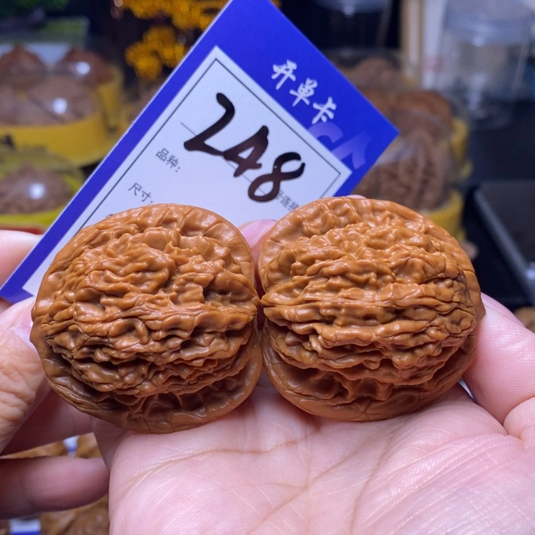 文玩核桃把件248号虎头44尺全品