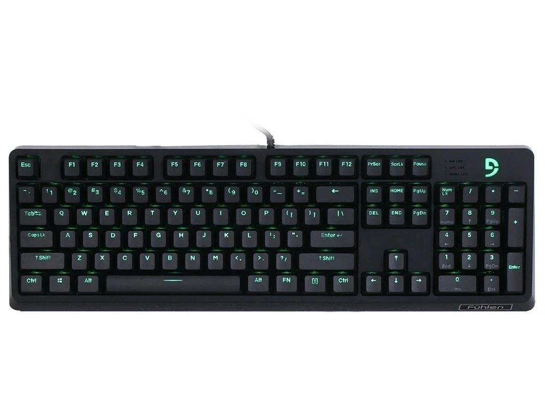 9新  【Fuhlen富勒第九系G900S纯享版】红轴PBT键帽樱桃键帽USB接口