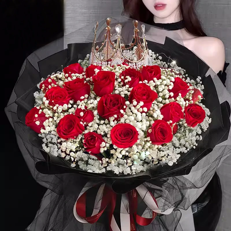 真花向日葵玫瑰花束全国同城配送鲜花速递生日送女友上海广州北京