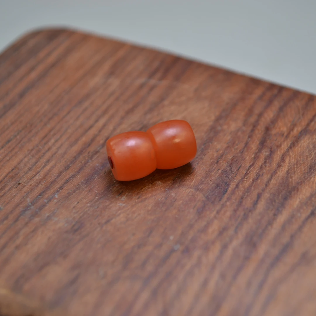 【赢玺珠宝】保山料 南红8mm+ 直切对珠 配饰 天然珠宝玉石 DIY配饰