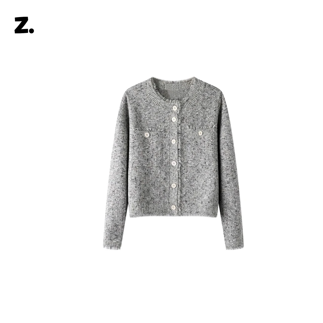 Z. 24/C 早春新款 小香风彩纱针织开衫