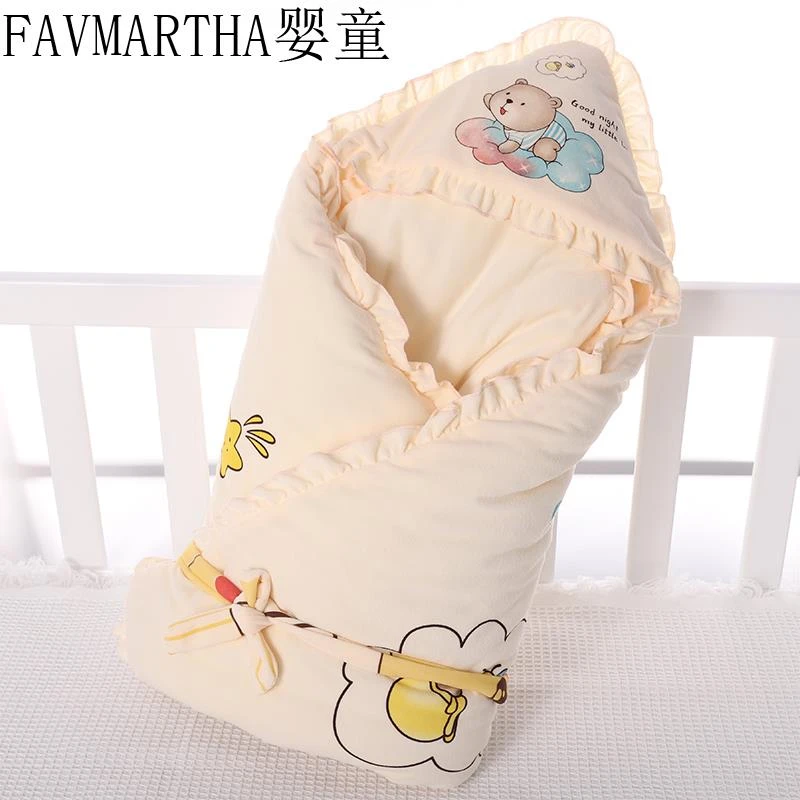 FAVMARTHA初生婴儿包被春秋可脱胆抱被温暖春秋中厚新生儿