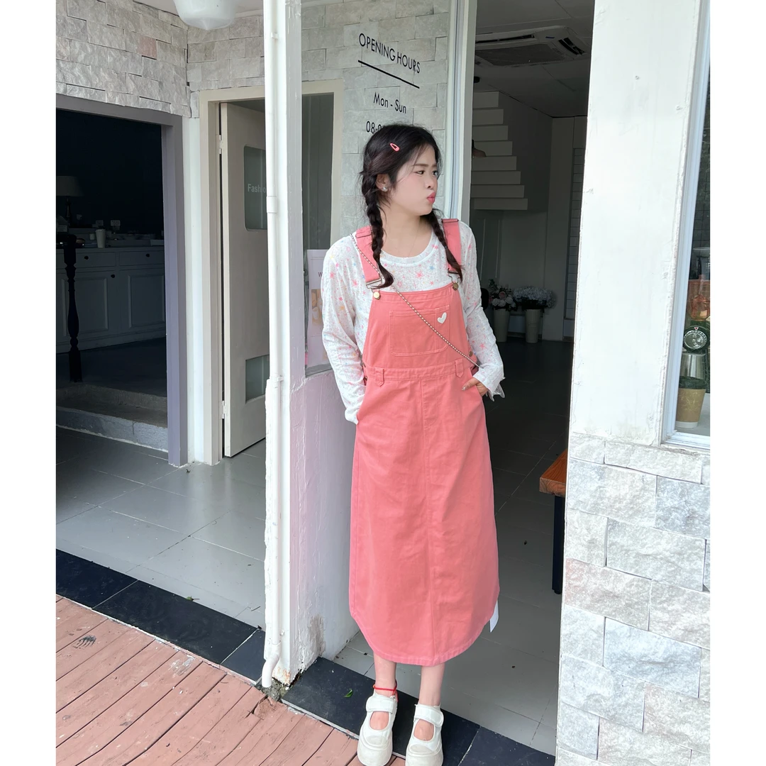 【青苍】大头婷微胖定制夏季设计感减龄显瘦百搭背带裙