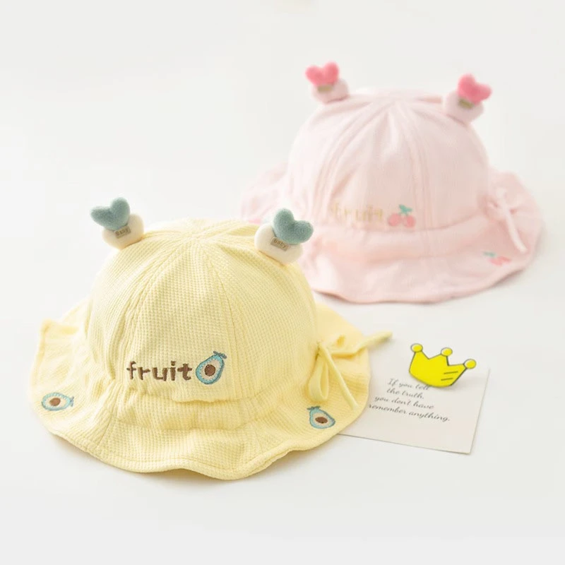 婴儿帽子儿童婴儿0-1岁新生儿薄款渔夫帽宝宝夏天遮阳防晒盆帽