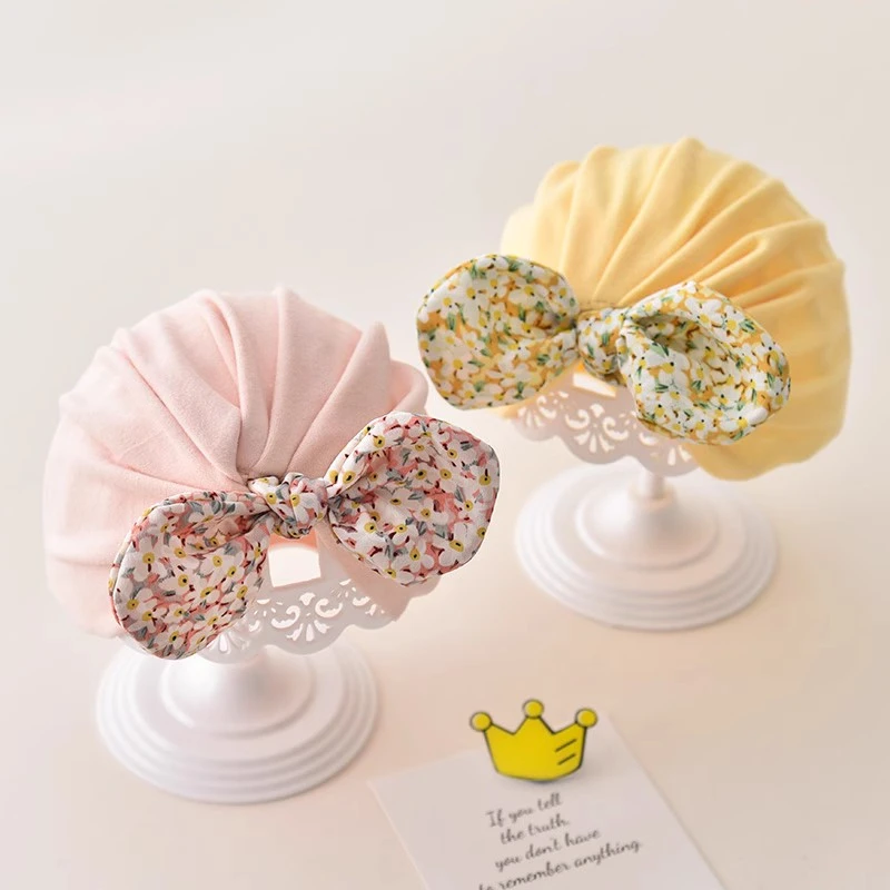 婴儿帽子春秋薄款护囟门3个月1岁夏季新生儿胎帽宝宝印度帽秋冬款