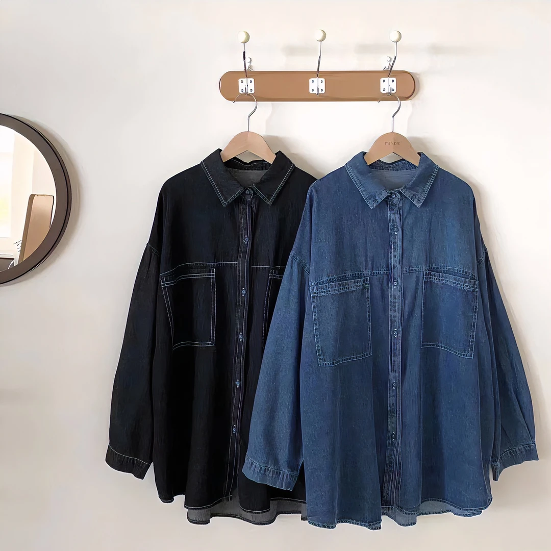 秋新款孕妇牛仔外套大码宽松休闲韩版软牛仔长袖春季衬衫秋季外套