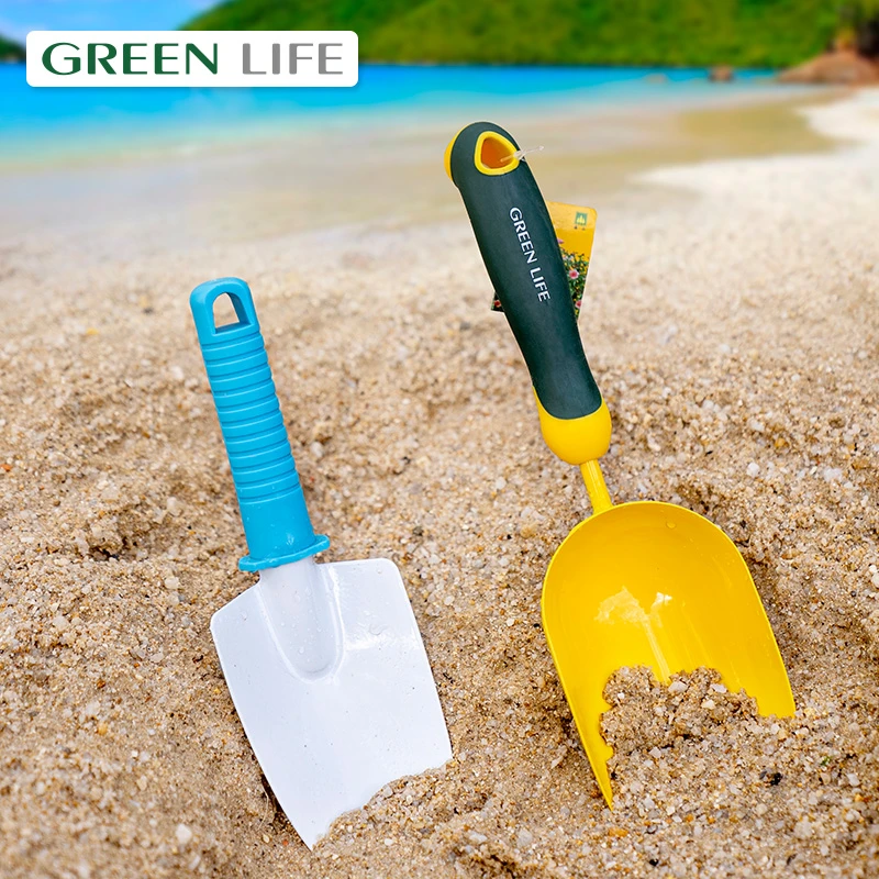 GREENLIFE园艺赶海挖沙工具铲子 花园多功能铁艺农用种菜锄草耙子