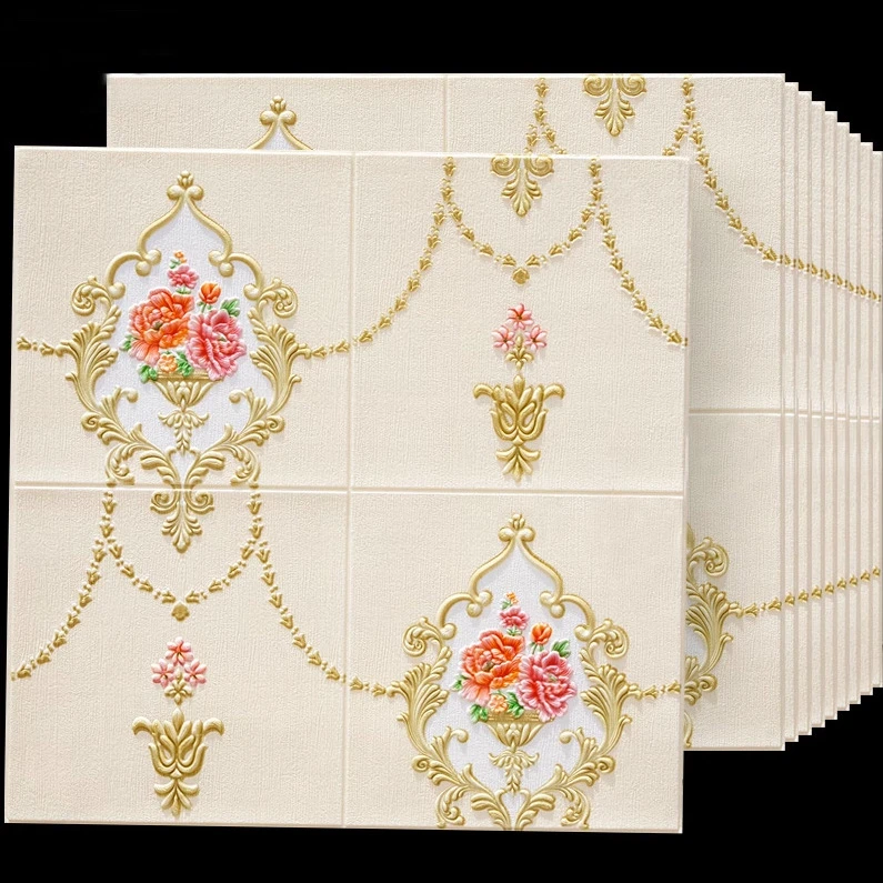 自粘3D立体墙贴防水防潮墙纸家用出租屋背景墙壁纸