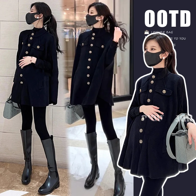 孕妇装女2025新款洋气时髦秋冬孕期穿搭时尚气质外套内搭T恤秋装