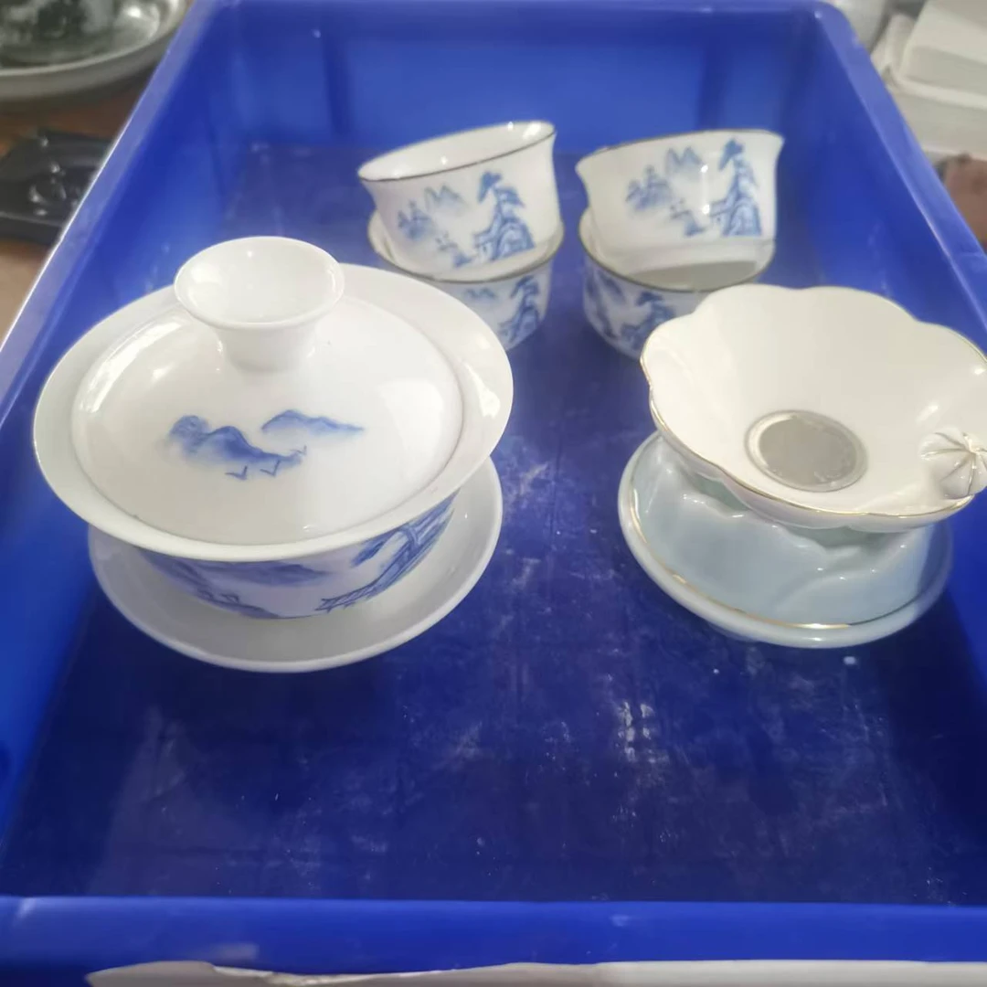 A16手绘盖碗加过滤组加4个杯子