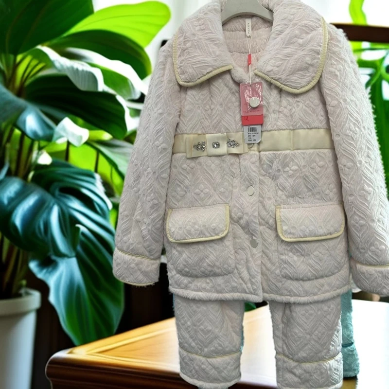 9050时尚保暖家居服套装可外穿高货女款睡衣休闲翻领设计