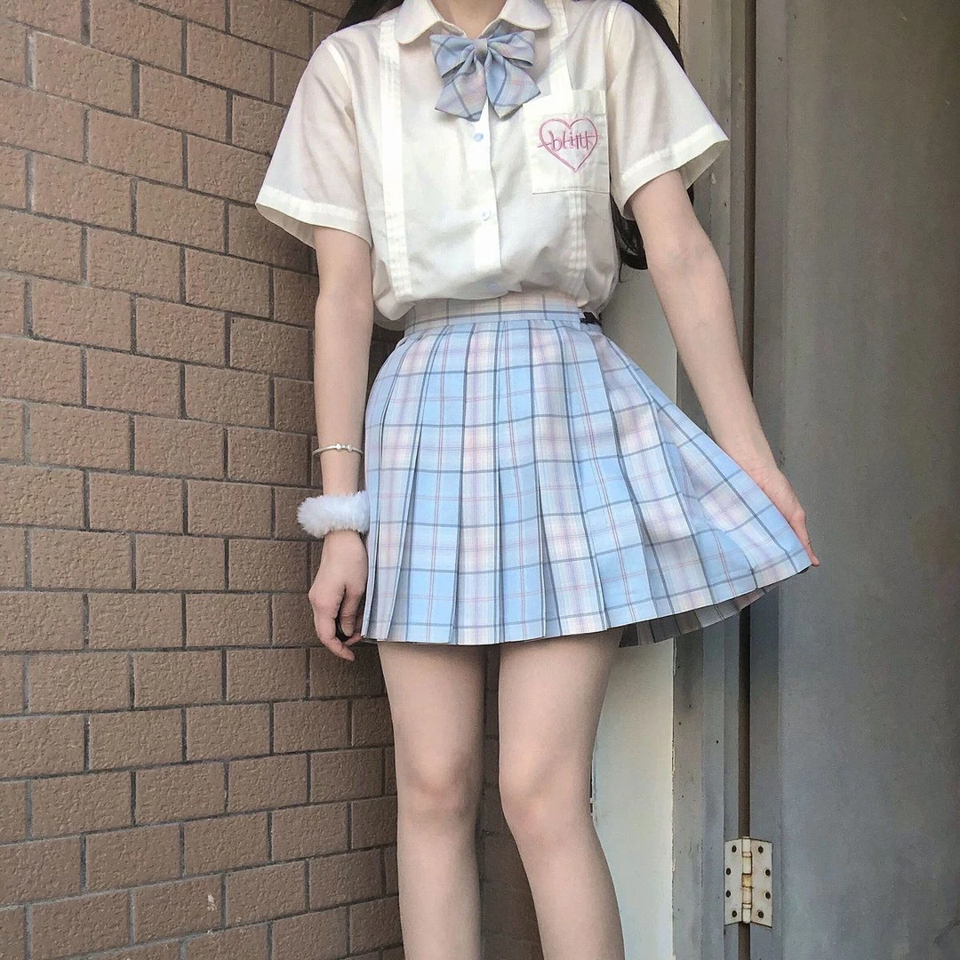 ┠爱丽丝之吻┨jk制服正版原创jk格裙学院风百褶裙半身裙学生裙子