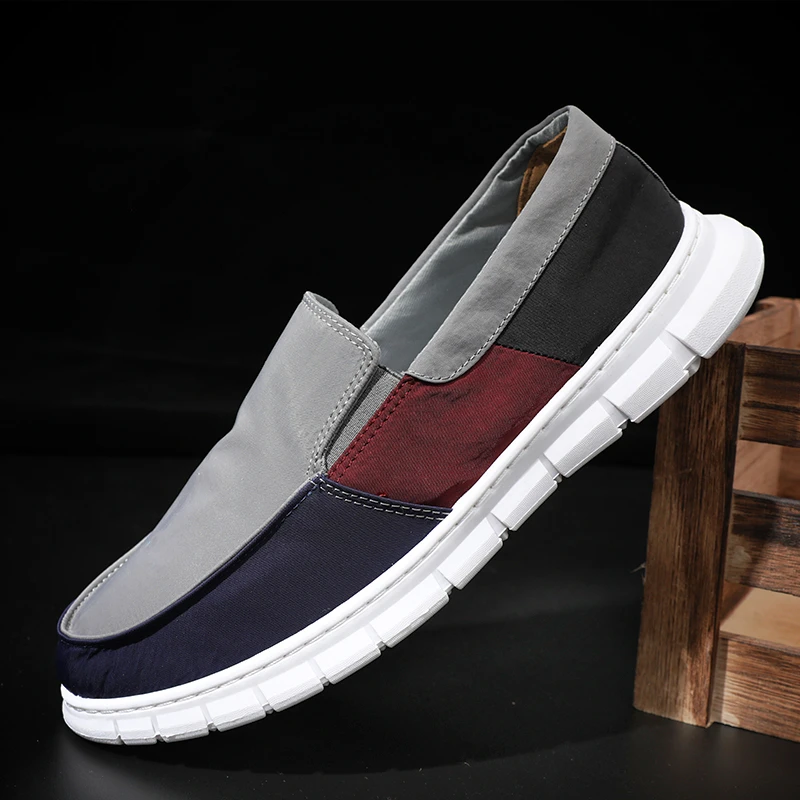 0075 男士冰丝透气一脚蹬 休闲百搭舒适简约休闲布鞋