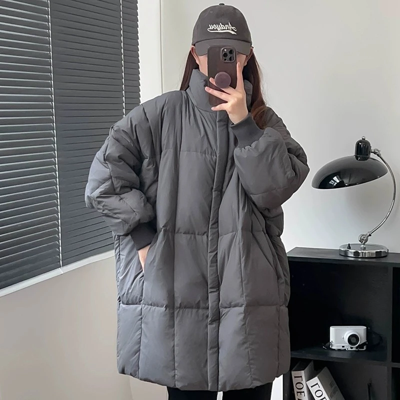 2024年新款棉服女冬中长款韩版加厚外套设计感宽松洋气棉衣棉袄潮