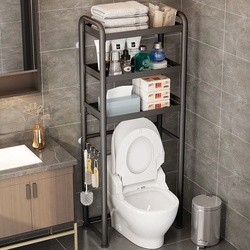 马桶置物架空隙落地卫生间储物柜坐便器架子浴室厕所后上方收纳架