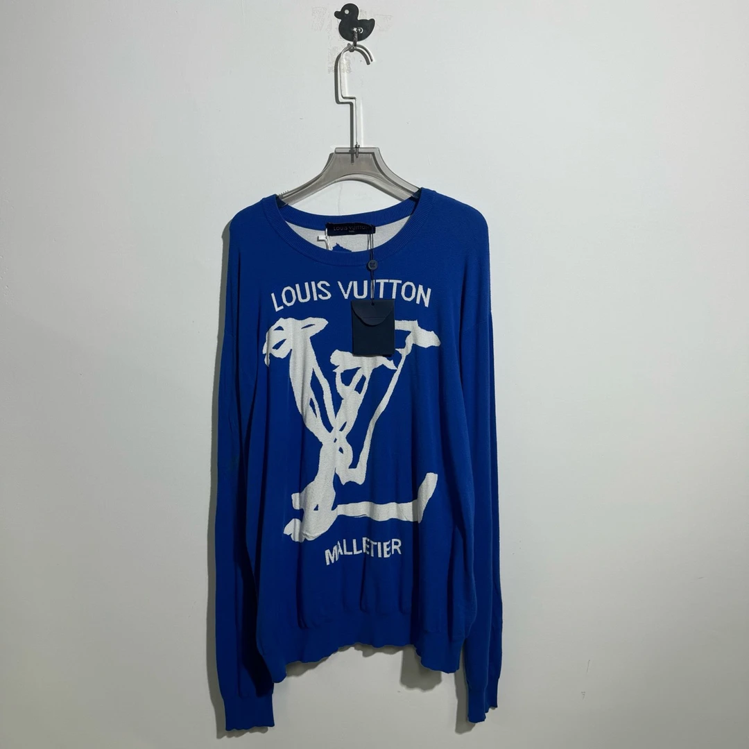 LV 涂鸦嵌花卫衣 XL衣长 70 胸围118 95新