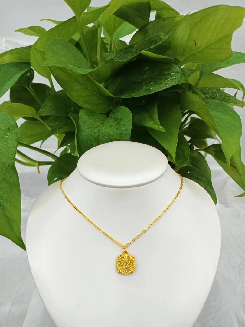 【不支持无理由退】 5G足金999爆闪花丝方糖套链