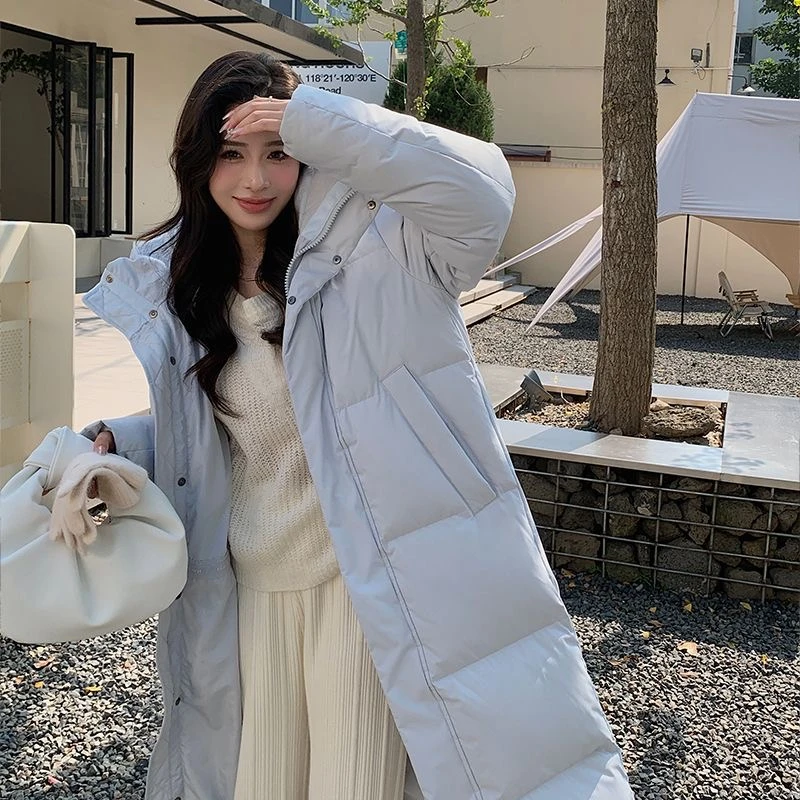 【小葡萄】中戏—韩版棉服女长款过膝2025年新款加厚宽松慵懒洋气潮