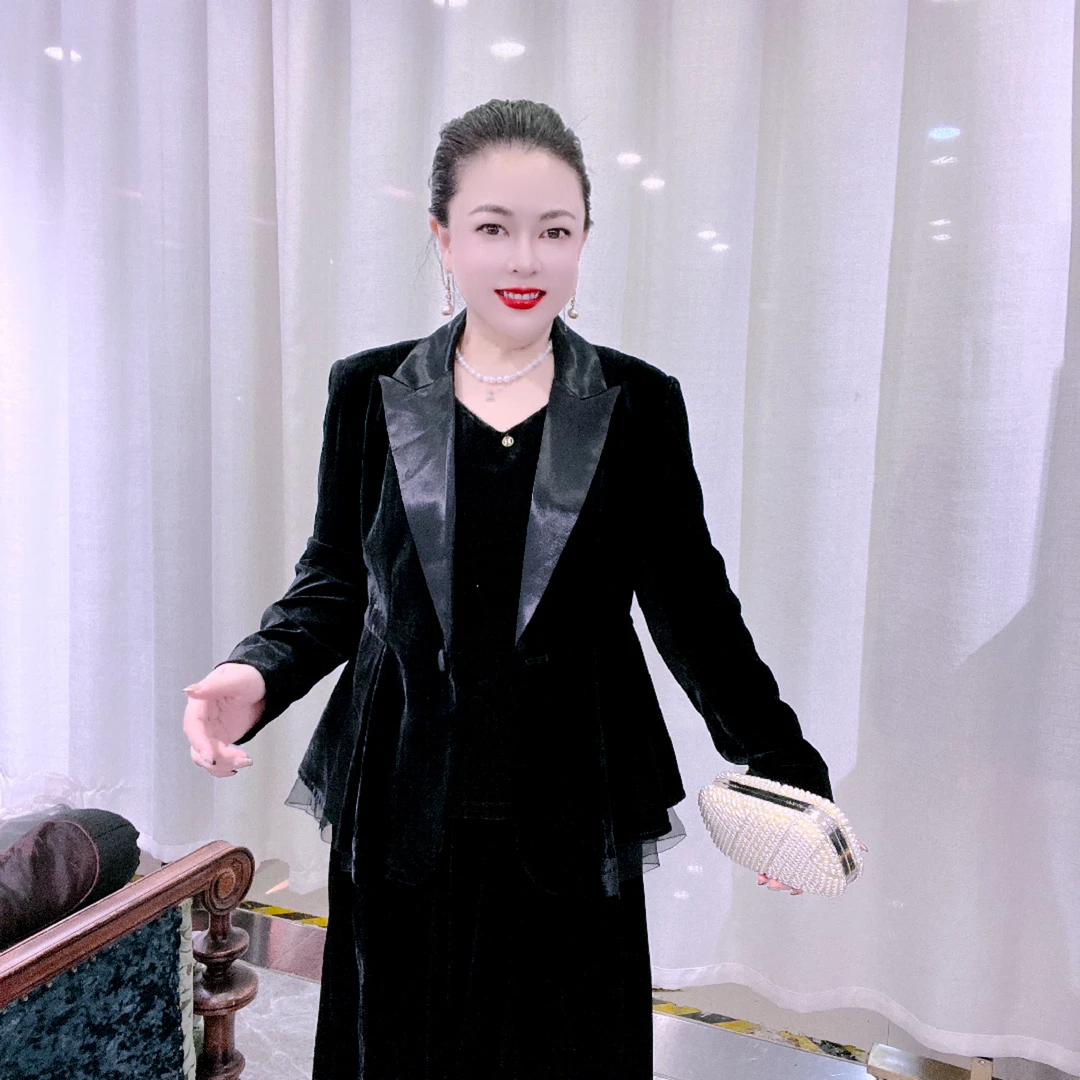 桑蚕丝外套中老年时尚高档气质百搭休闲减龄洋气显瘦88AYG1136