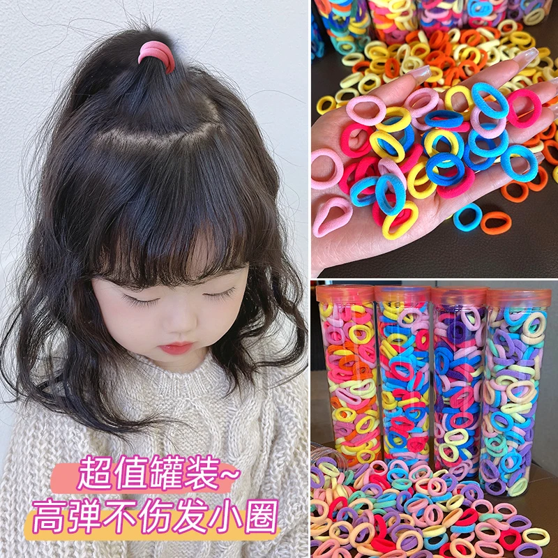 儿童彩色皮筋发圈头饰女孩毛巾圈不伤发女童小揪揪头绳发饰高弹力