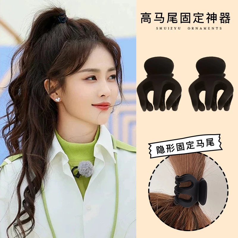 南瓜夹高马尾固定神器抓夹发夹女网红后脑勺马尾夹防塌小号夹子