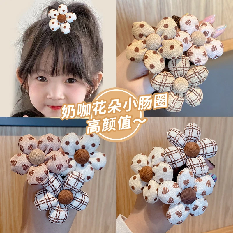 儿童花朵头绳女童橡皮筋扎头不伤发弹性好发绳宝宝可爱发圈头饰