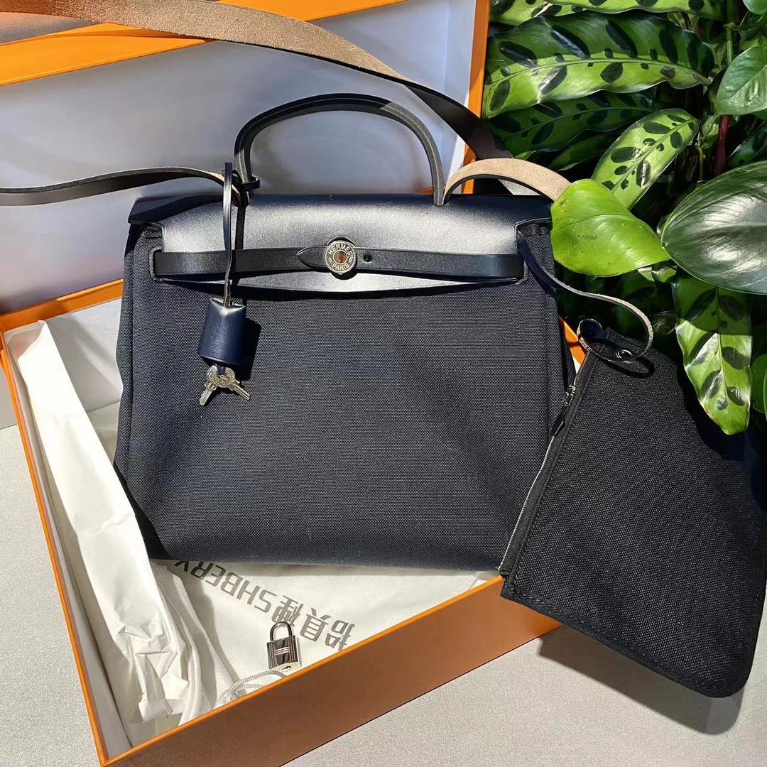 95新 Hermes/爱马仕 爱马仕  黑色herbag31 Y刻包 手提单肩包