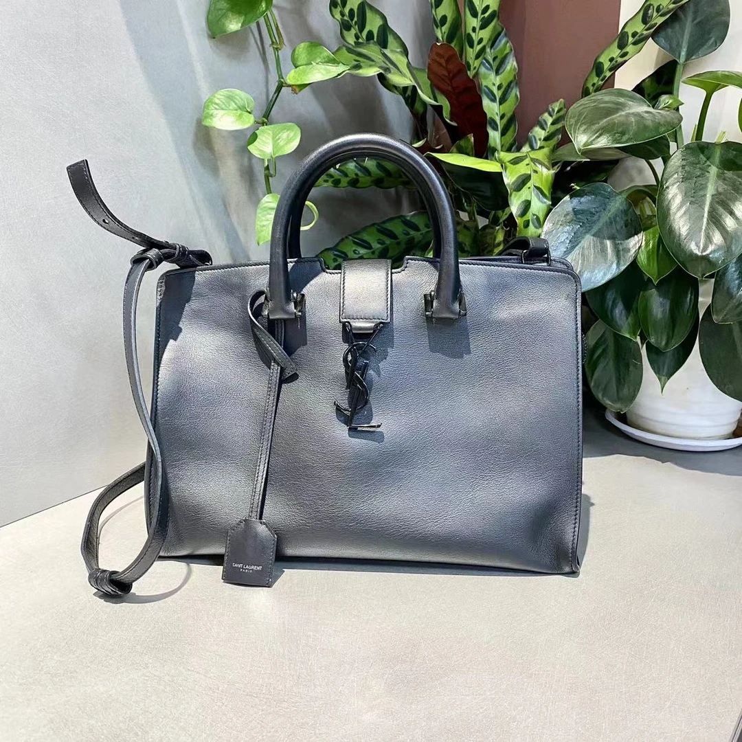 95新 YSL/圣罗兰 圣罗兰   黑色cabas包 单肩包斜挎包