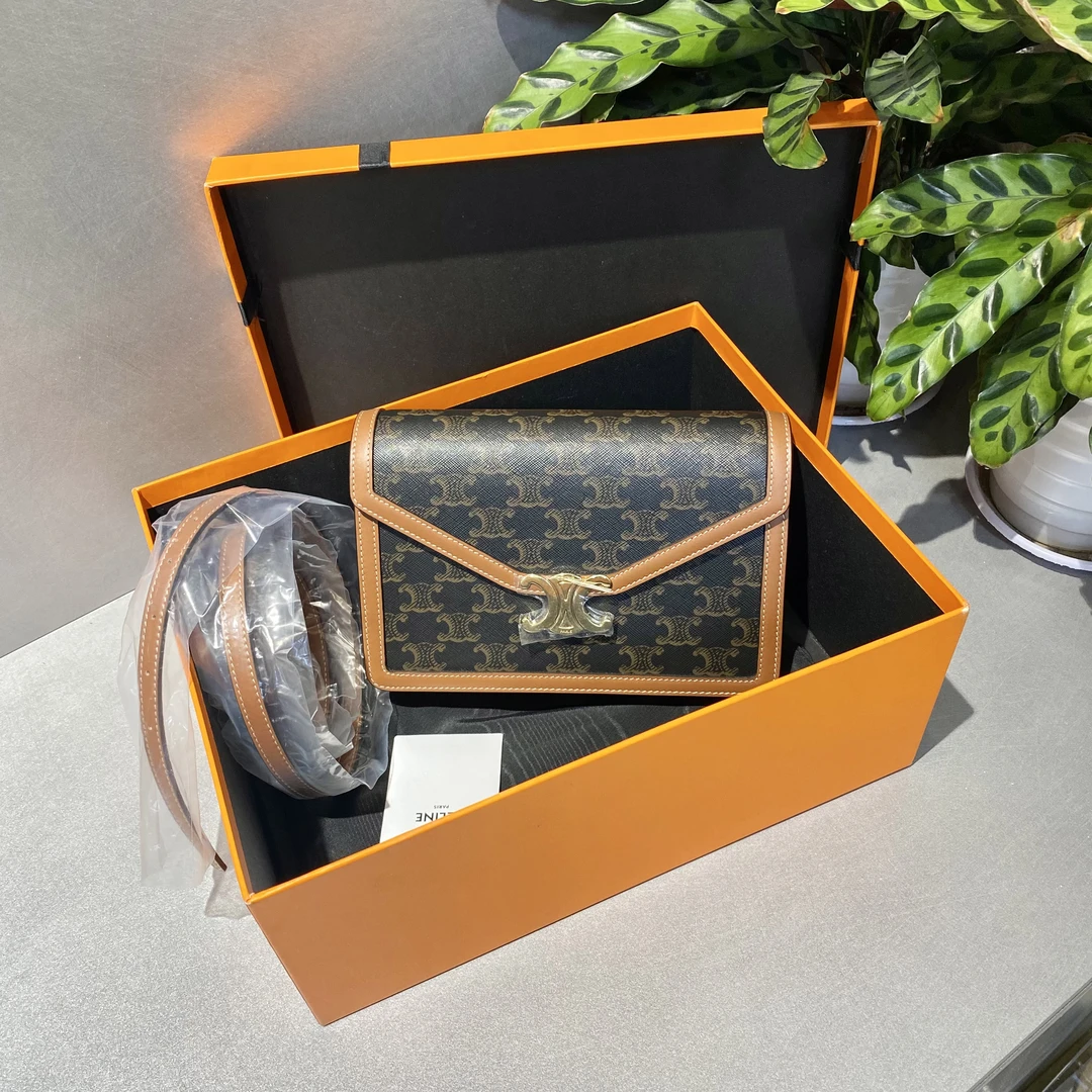 99新 Celine/思琳 思琳   凯旋门信封邮差包 单肩包