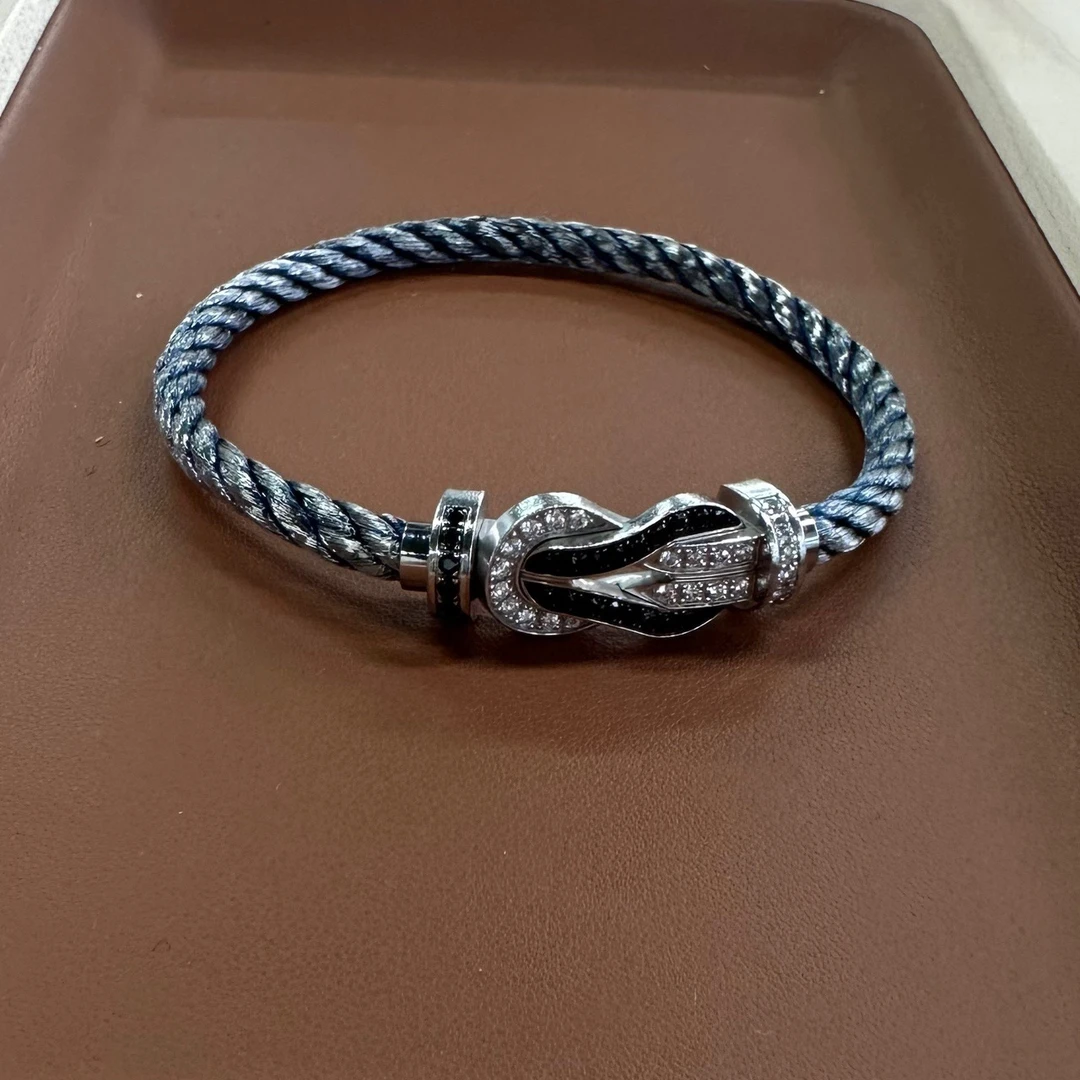 95新 FRED/斐登 斐登  大号限量满钻马蹄扣 15码手绳 手链