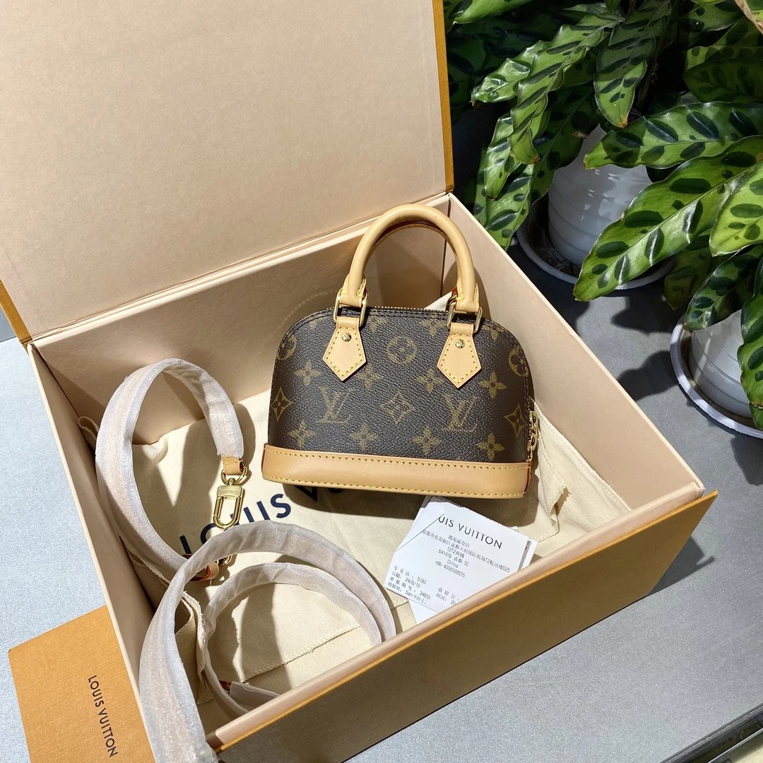 99新 LouisVuitton/路易威登 LV 老花贝壳nano 单肩手提包