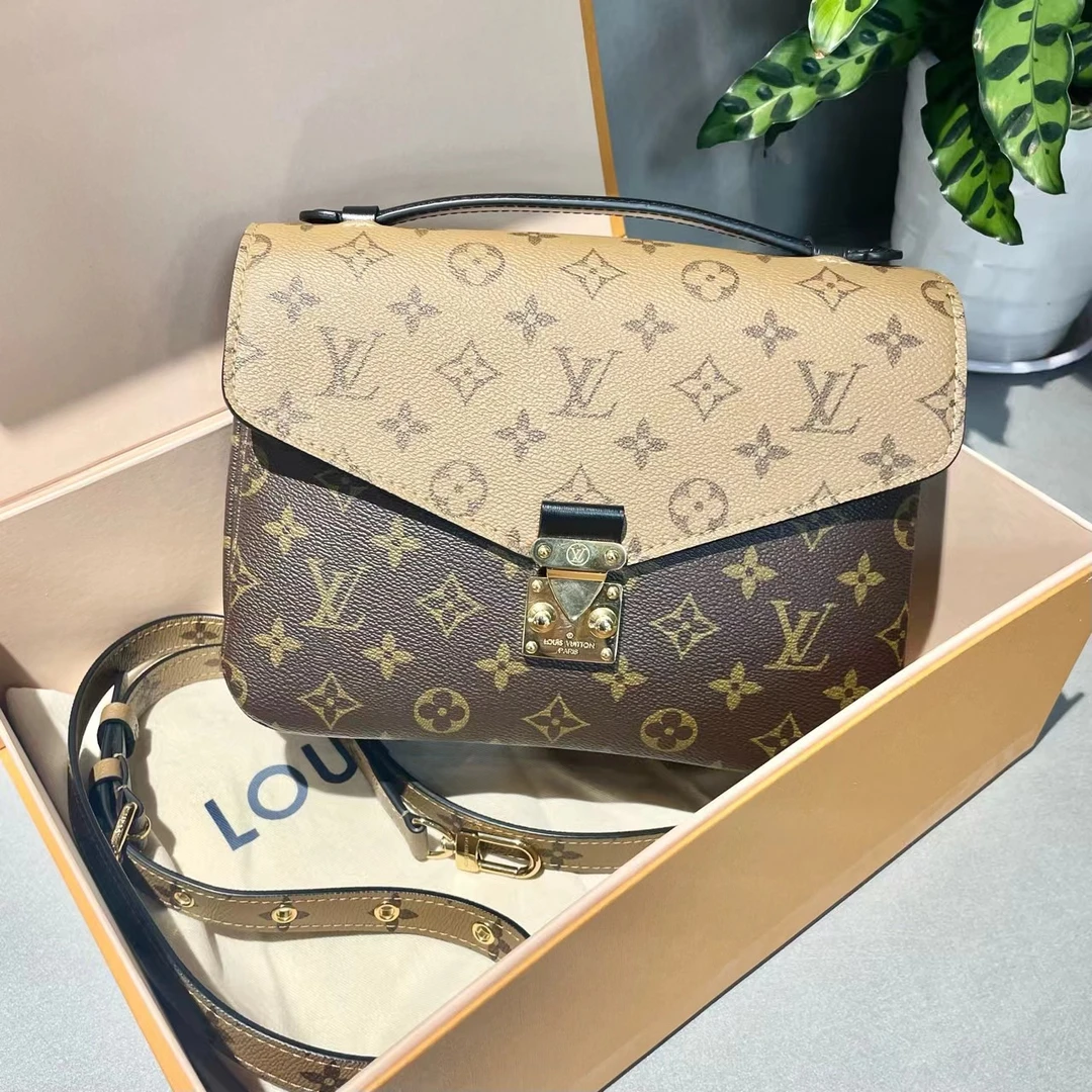 95新 LouisVuitton/路易威登 LV  老花拼色邮差包 单肩斜挎包-1