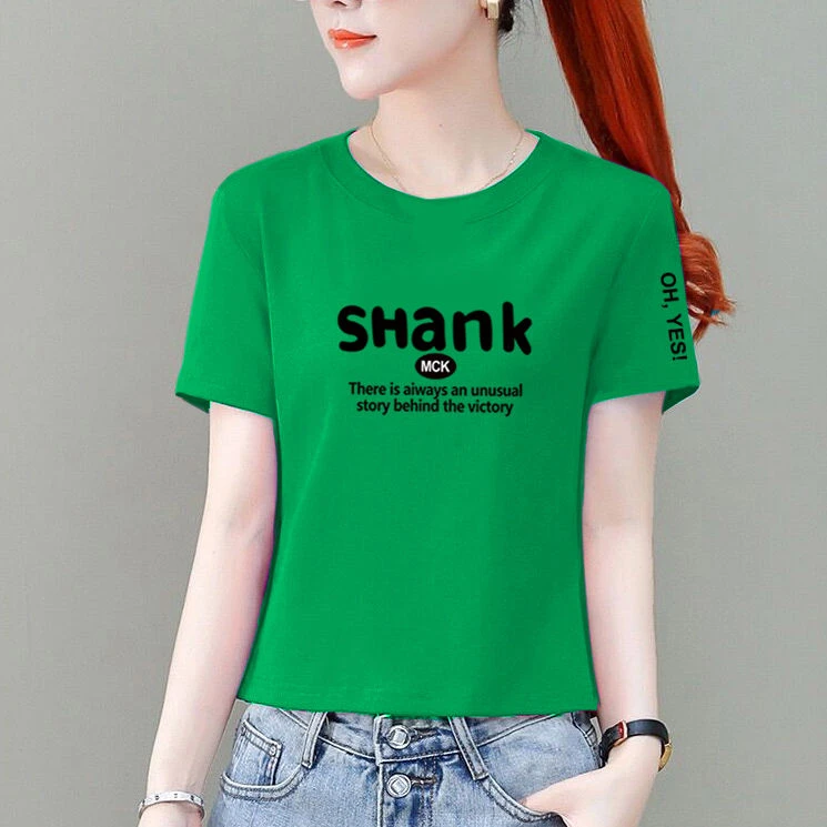 纯棉短袖t恤女夏季2024韩版小个子打底衫上衣显瘦百搭短款体恤衫