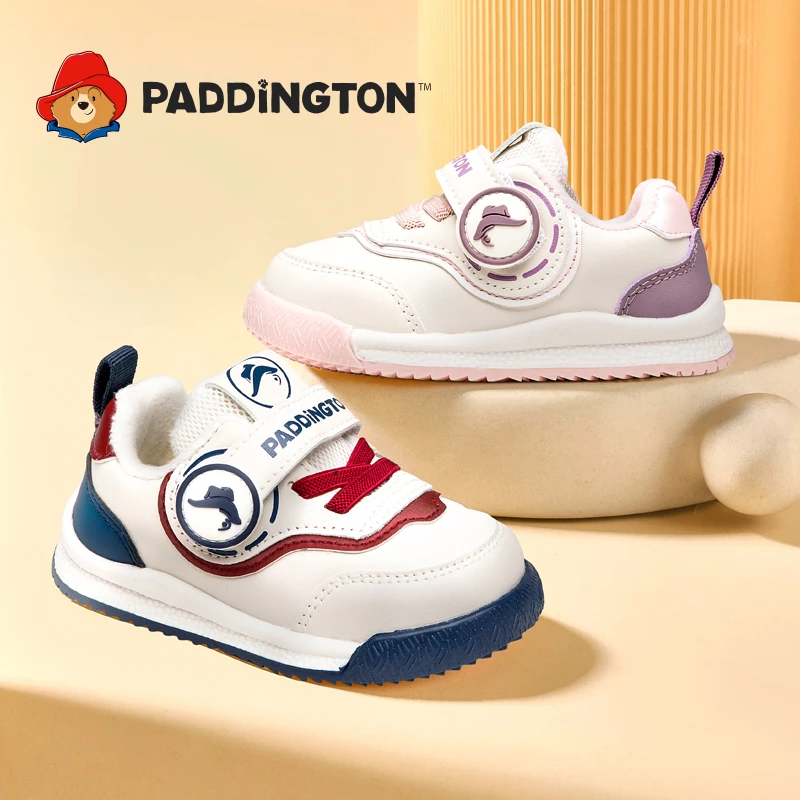 帕丁顿熊宝宝学步鞋1-3岁儿童鞋子冬季加绒软底小童机能鞋白鞋