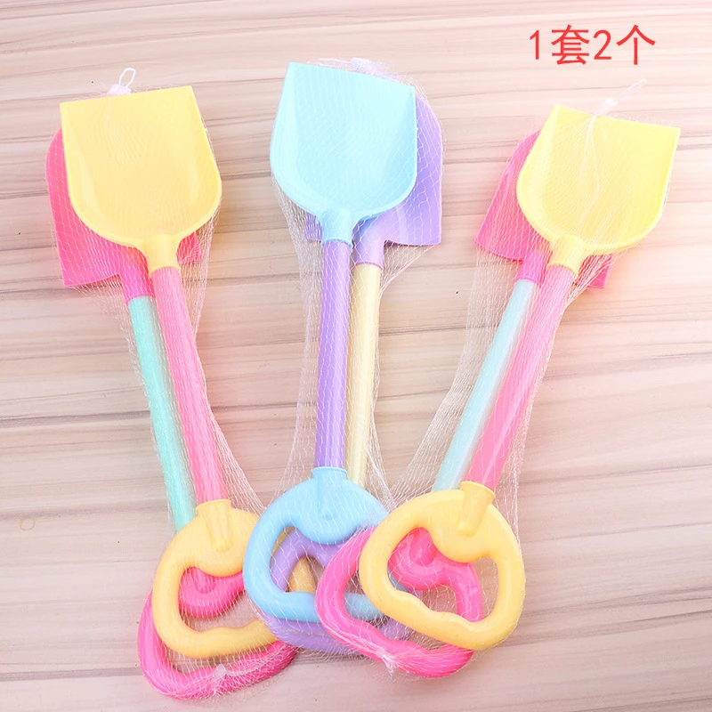 2个沙滩铲子沙铲儿童耐摔玩具塑料戏水挖沙子工具套装0-1-3岁宝宝