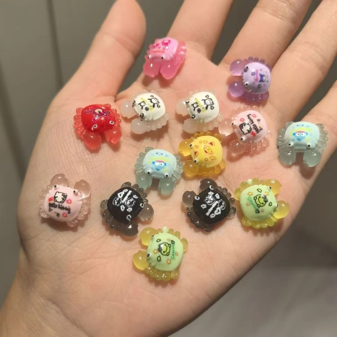1.5cm迷你夜光树脂螃蟹