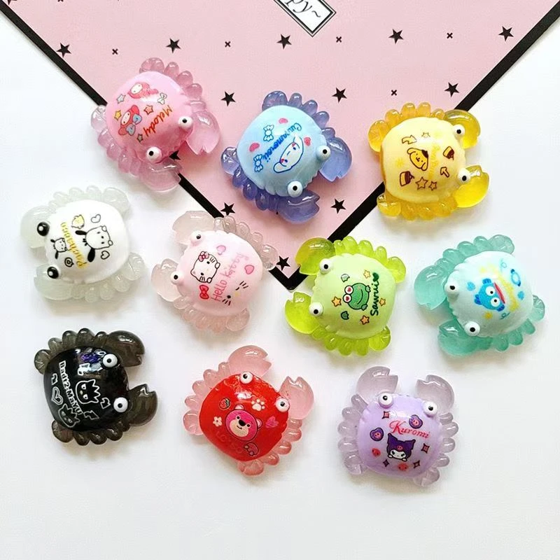 2.1cm小号夜光树脂螃蟹