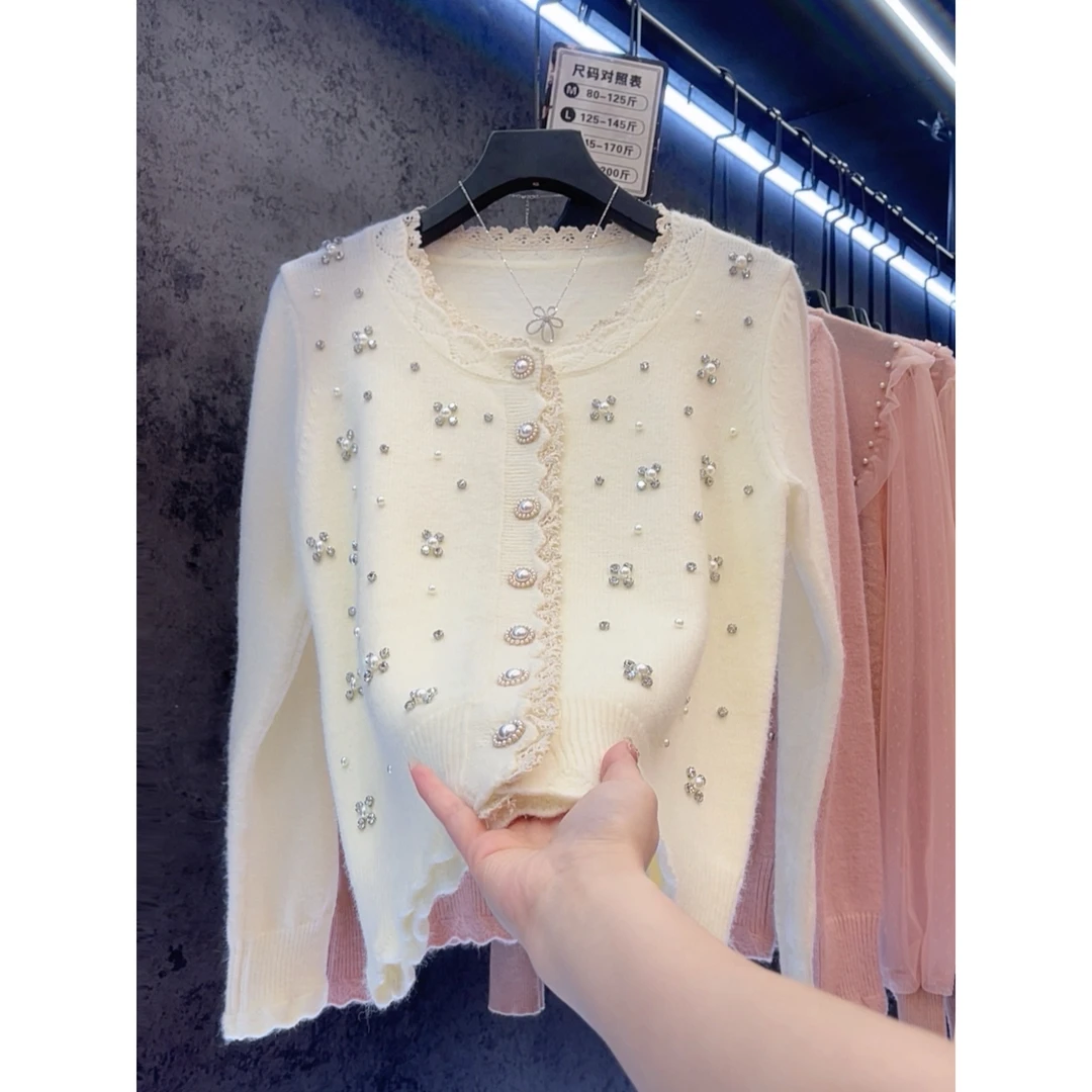 【定制大码女装80-200斤】显瘦时尚温柔百搭花边开衫上衣女2011