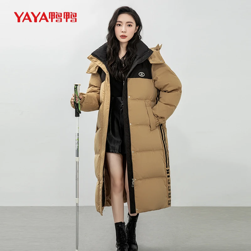 YAYA/鸭鸭【YE3B621241A】简单运动保暖情侣长款冬季户外御寒羽绒