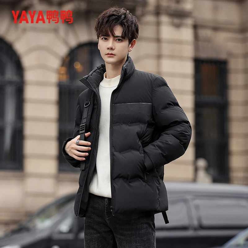 YAYA/鸭鸭都市时尚户外立领保暖男士防风御寒羽绒服YE3B713065W