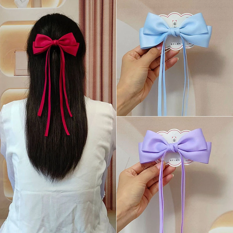 网红发饰超仙蝴蝶结古风飘带成人气质发夹小女孩发夹女童可爱头饰