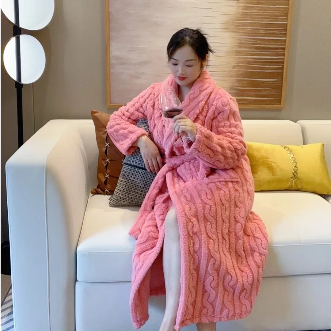 秋冬季保暖甜美家居服长款浴袍·睡袍