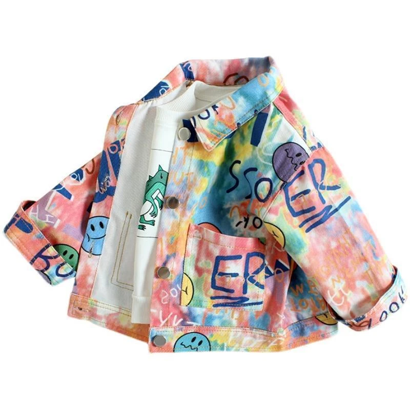 诺佳童装男女宝外套2023春秋洋气男女小童夹克衫潮童装棉布外穿春