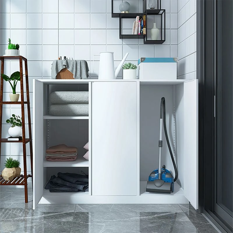 新疆包邮钢制家用阳台柜收纳多层组合储物柜铁皮户外防水防晒简约