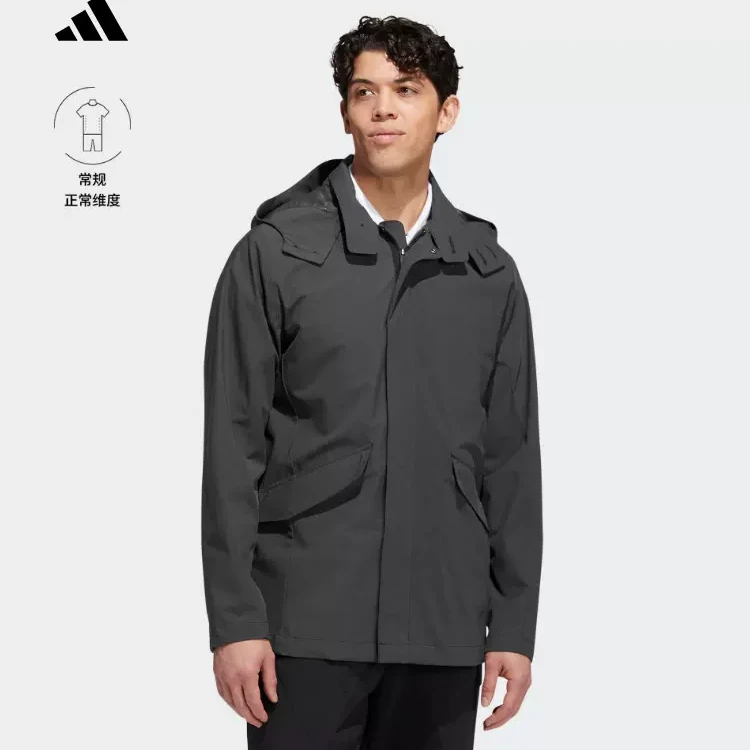 adidas阿迪达斯官方男装三合一高尔夫运动连帽夹克外套VS041