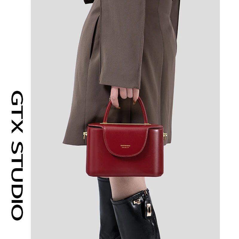 谷田西小众红色新娘包日常可用结婚包轻奢气质高级感斜挎盒子包